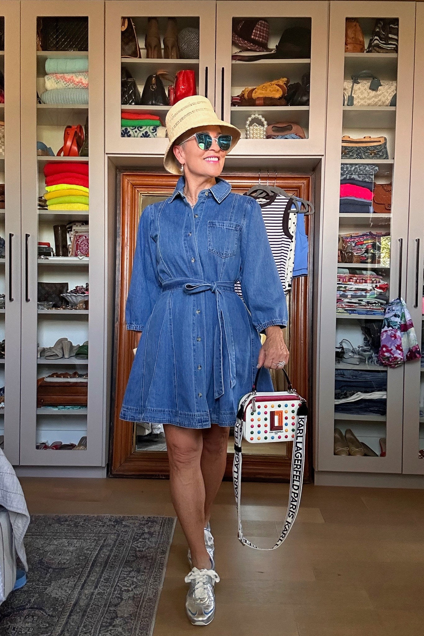 A denim dress and statement sneakers will always be a go-to for me!

#LTKOver40 #LTKootd
