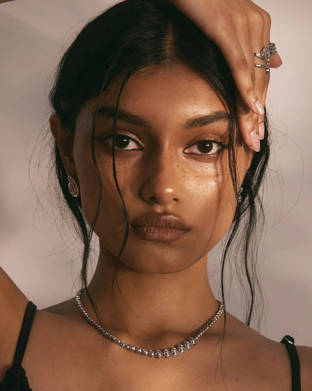 Wave Bezel Tennis Necklace | Luv Aj Inc.