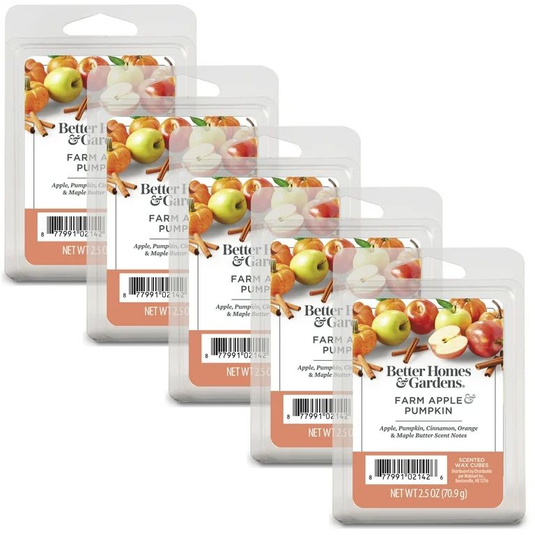 Farm Apple Pumpkin Scented Wax Melts, Better Homes & Gardens, 2.5 oz (5-Pack) | Walmart (US)