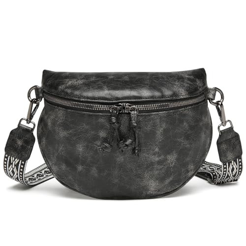 Eslcorri Crossbody Bags for Women Trendy - Crossbody Purse Fanny Pack Leather Waist Purse Anti Theft Sling Purse Shoulder Bag Handbag Travel Cross Body Belt Chest Bum Bag with Adjustable Strap | Amazon (US)