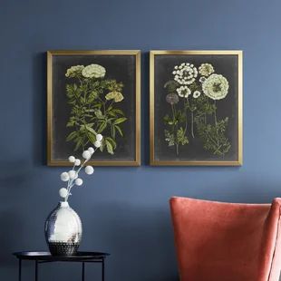 Martha Stewart Martha Stewart French Herbarium Framed Linen Canvas 2 Piece Set | Wayfair | Wayfair North America