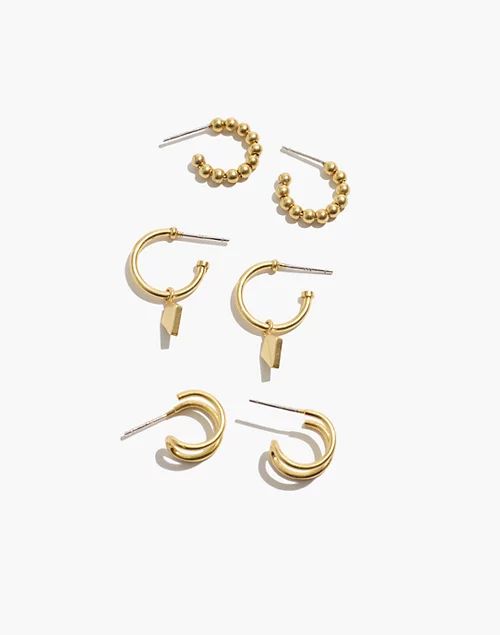 Three-Pack Collector Hoop Earring Set | Madewell