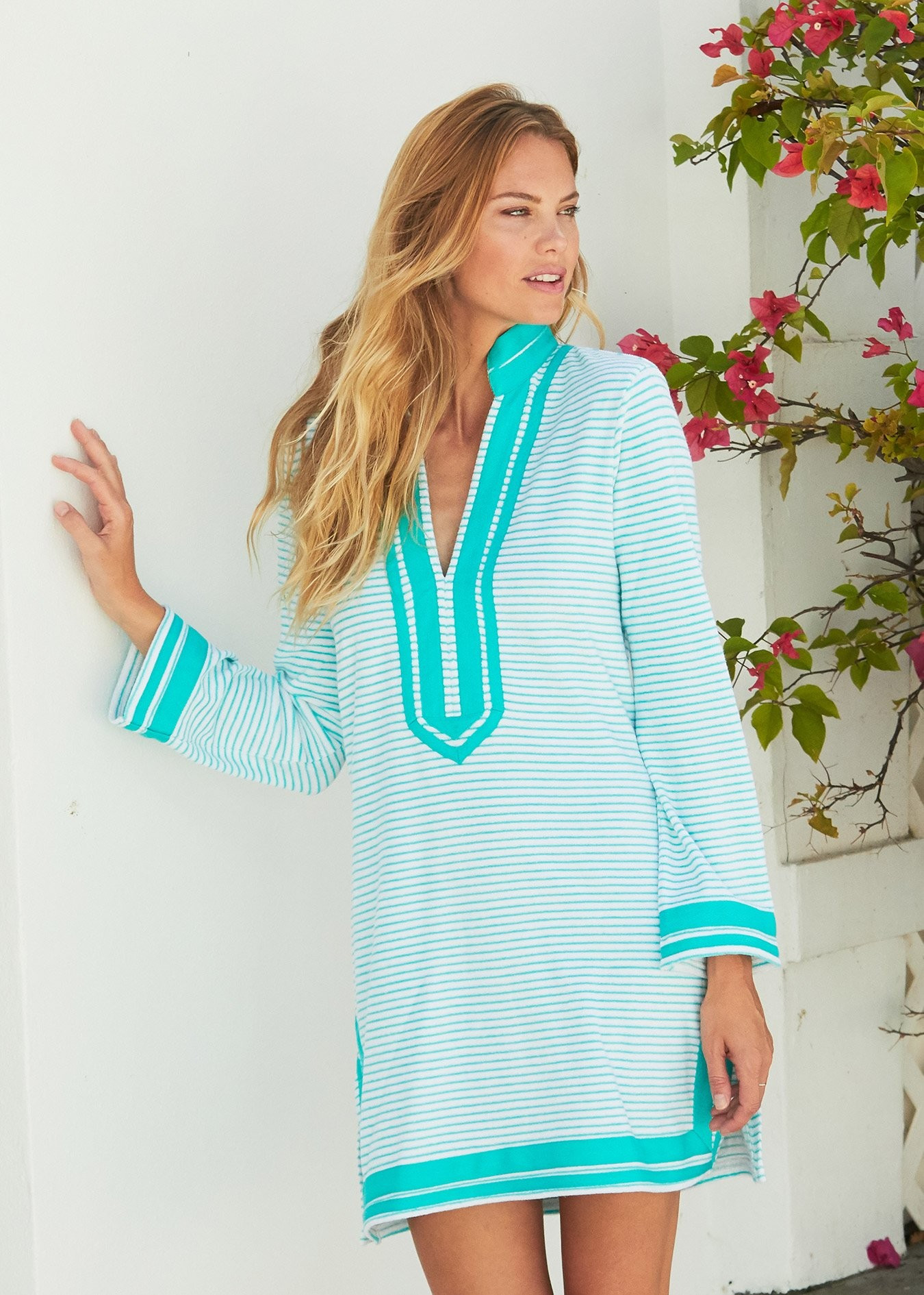 Mint Stripe Terry Tunic | Cabana Life