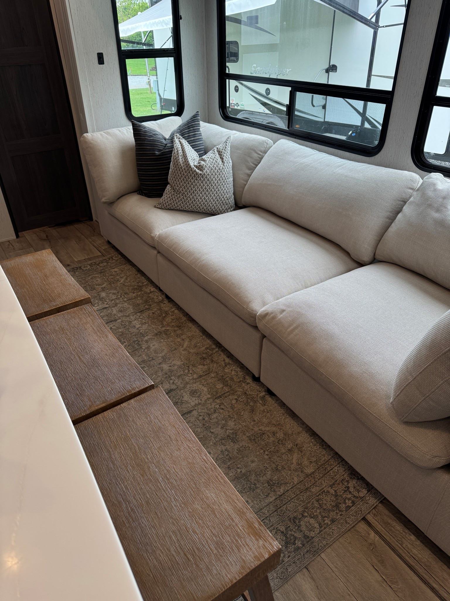 Our little living room in the camper has become my favorite cozy corner 🫶🏼 I kept it neutral, simple, and functional — perfect for tiny living! Linking the rug, pillows, and a few decor faves on LTK 🤍 #LTKhome #camperlife #neutralhome


#LTKTravel #LTKHome #LTKSaleAlert