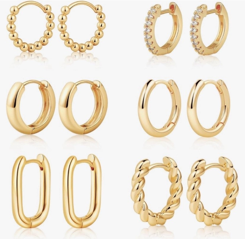 Earrings - 6-pack ; on sale $10 reg $19


#giftsforher #goldhoops #huggies #hoopearrings #amazon #salefinds #under15 #budgetfriendly 


#LTKU #LTKOver40 #LTKSaleAlert