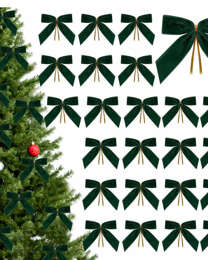 24 Pcs Green Small Velvet Bows for Christmas Tree, 3.54 Inch Mini Christmas Bows for Gift Wrapping, Twist Tie Velvet Bows Xmas Ornaments for Wreath, Crafts, Party, Wedding

#LTKHoliday #LTKHome #LTKFindsUnder50