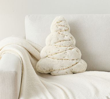 Tree Embellished Shaped Pillow | Pottery Barn (US)