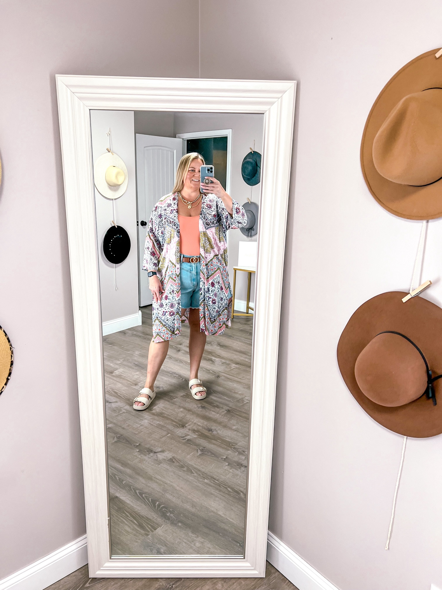 Spring Jean shorts outfit with a kimono 

#LTKStyleTip #LTKPlusSize #LTKSeasonal