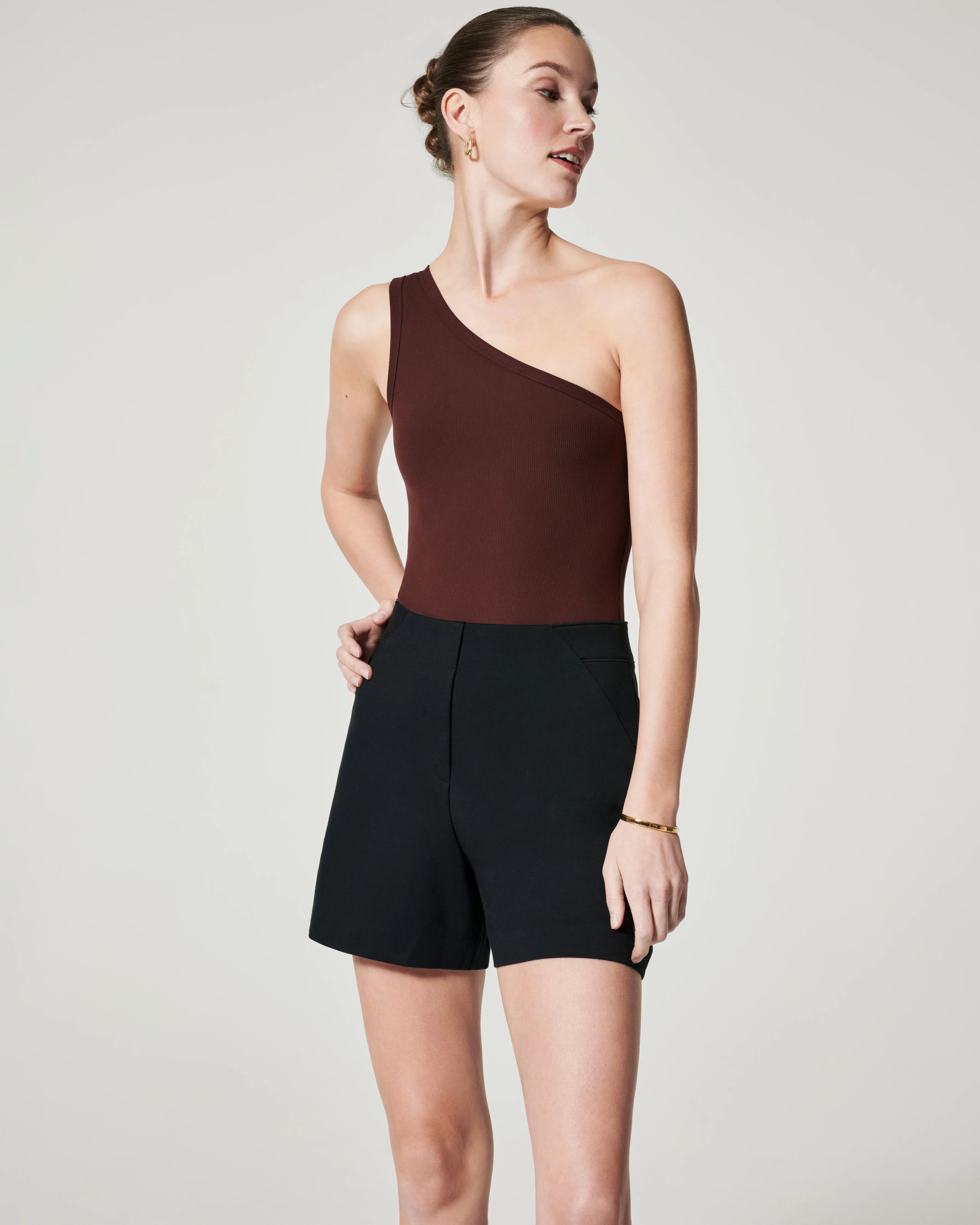 Suit Yourself Ribbed One Shoulder Bodysuit | Spanx