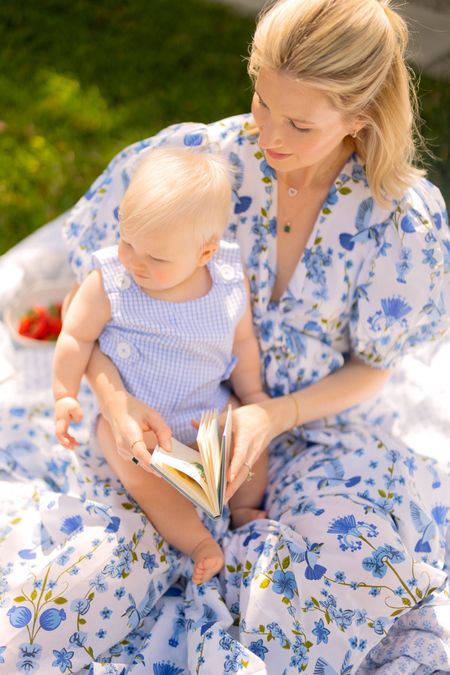 Blue and white floral dress, blue and white baby boy Jon Jon 

#LTKfamily #LTKhome #LTKbaby