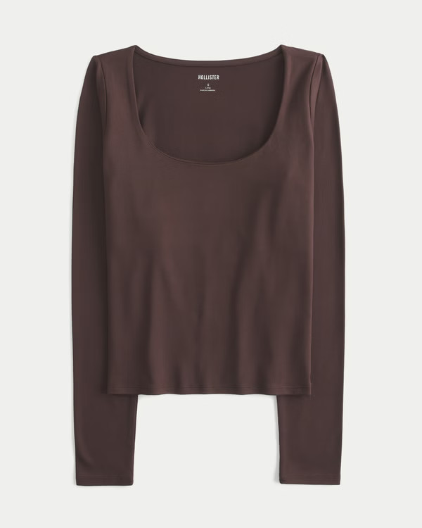 Soft Stretch Seamless Fabric Scoop Top | Hollister (US)