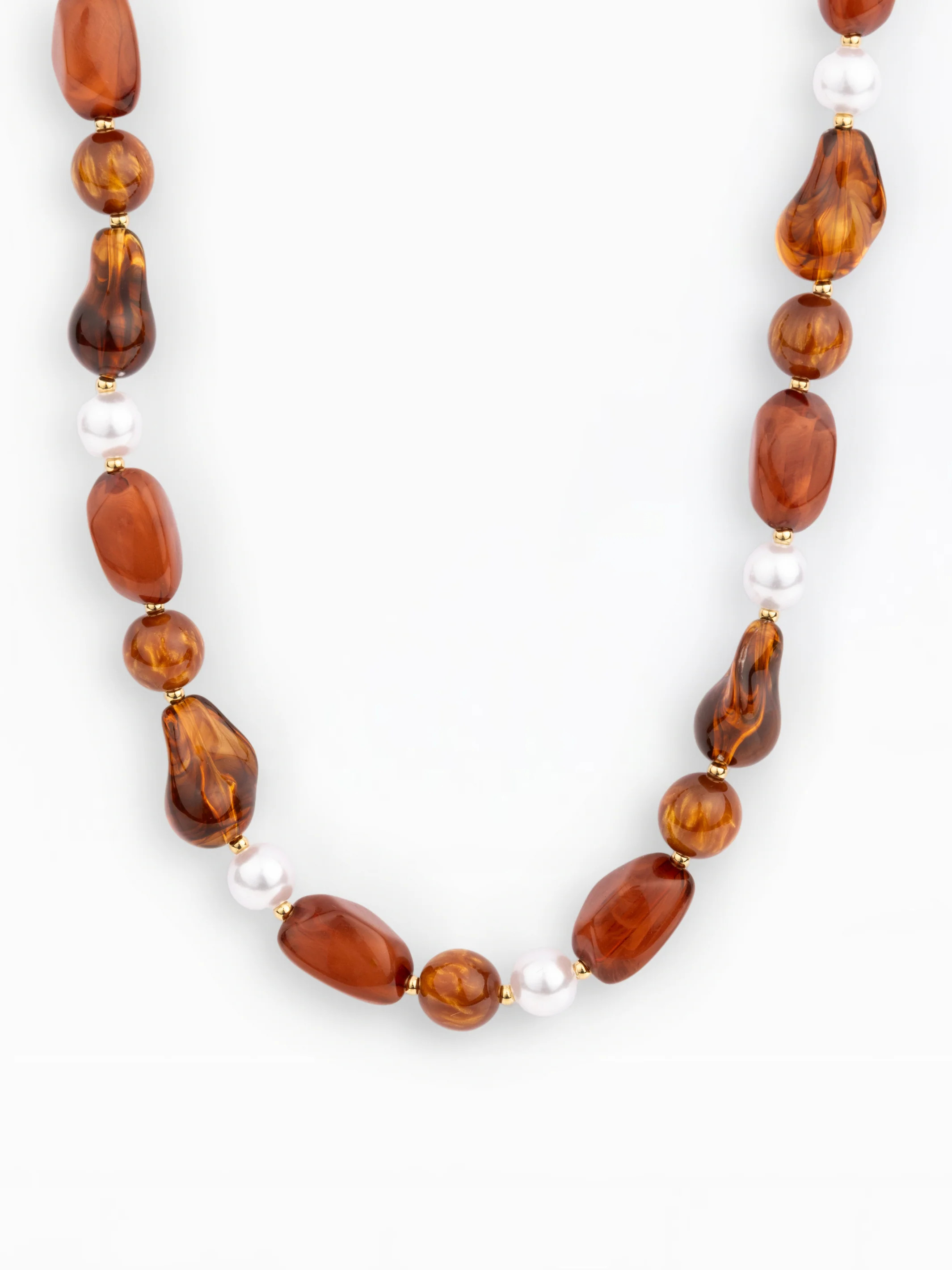 Zoe Beaded Necklace | Tortoise | Michelle McDowell