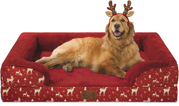 Comfort Expression Orthopedic Dog Bed for Extra Large Dogs 42x30 Inch, Waterproof Egg Crate Foam ... | Amazon (US)