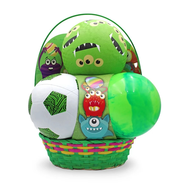 3 Ball Monster Ball Prefilled Easter Basket, by Megatoys | Walmart (US)