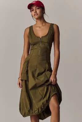 Daily Practice Fastpack Bubble-Hem Midi Dress | Anthropologie (US)