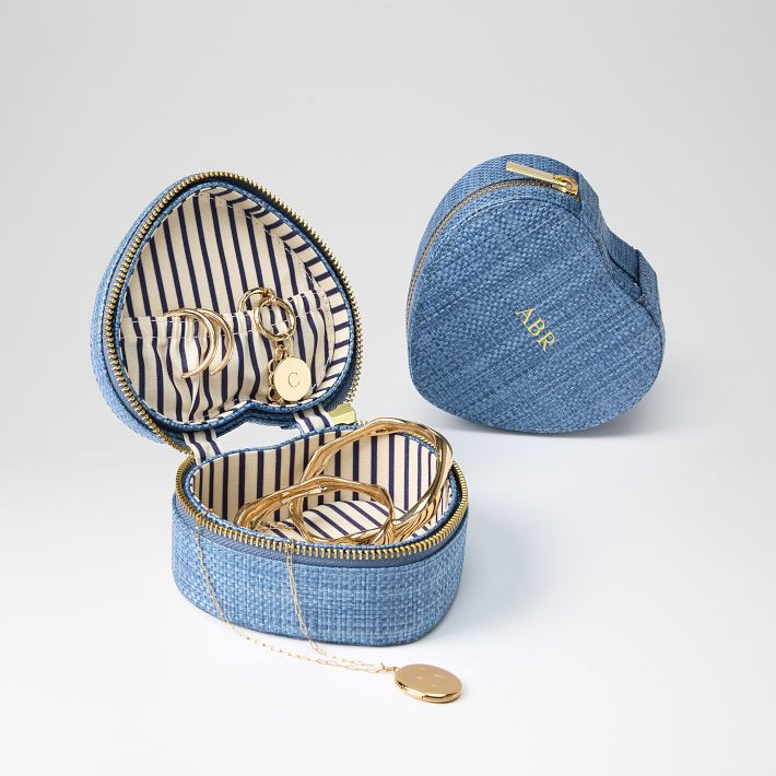 Raffia Heart Jewelry Case | Mark and Graham