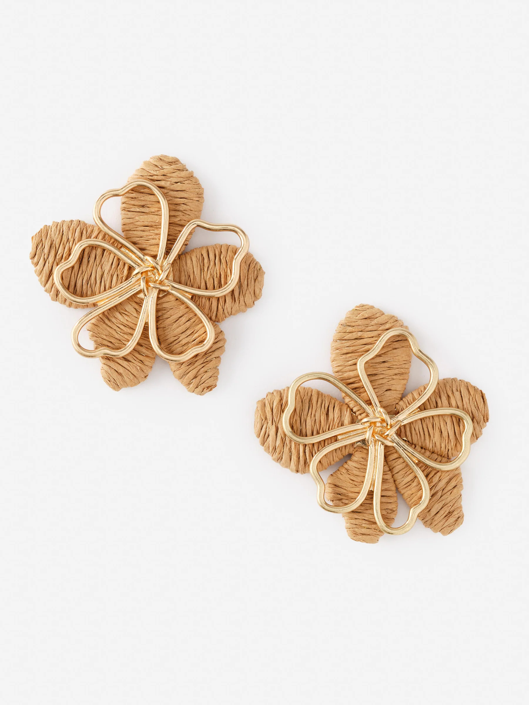 Natural/Gold Solid Flower Earrings | Women's Jewelry | J.McLaughlin | J.McLaughlin