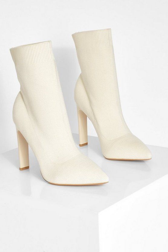 Pointed Toe Knitted Sock Boot | Boohoo.com (US & CA)