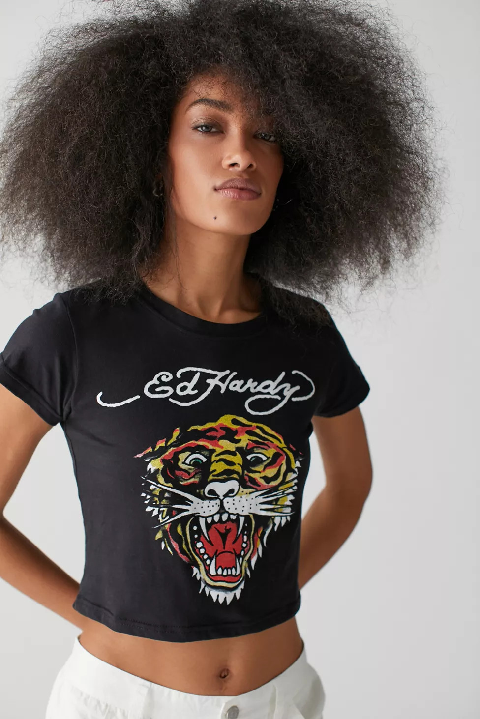 Ed Hardy UO Exclusive Tiger Baby Tee | Urban Outfitters (US and RoW)