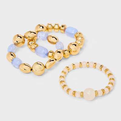 Mixed Bead Stretch Bracelet Set 3pc - A New Day™ | Target