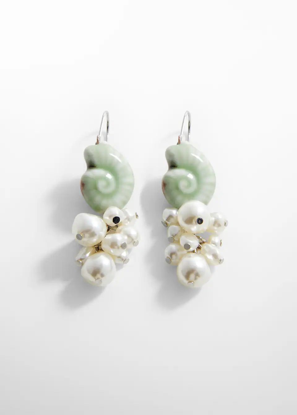 Combined shell earrings | MANGO (US)