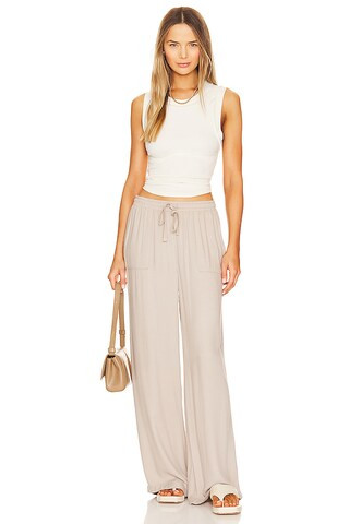High Waist Pant in Tan | Revolve Clothing (Global)
