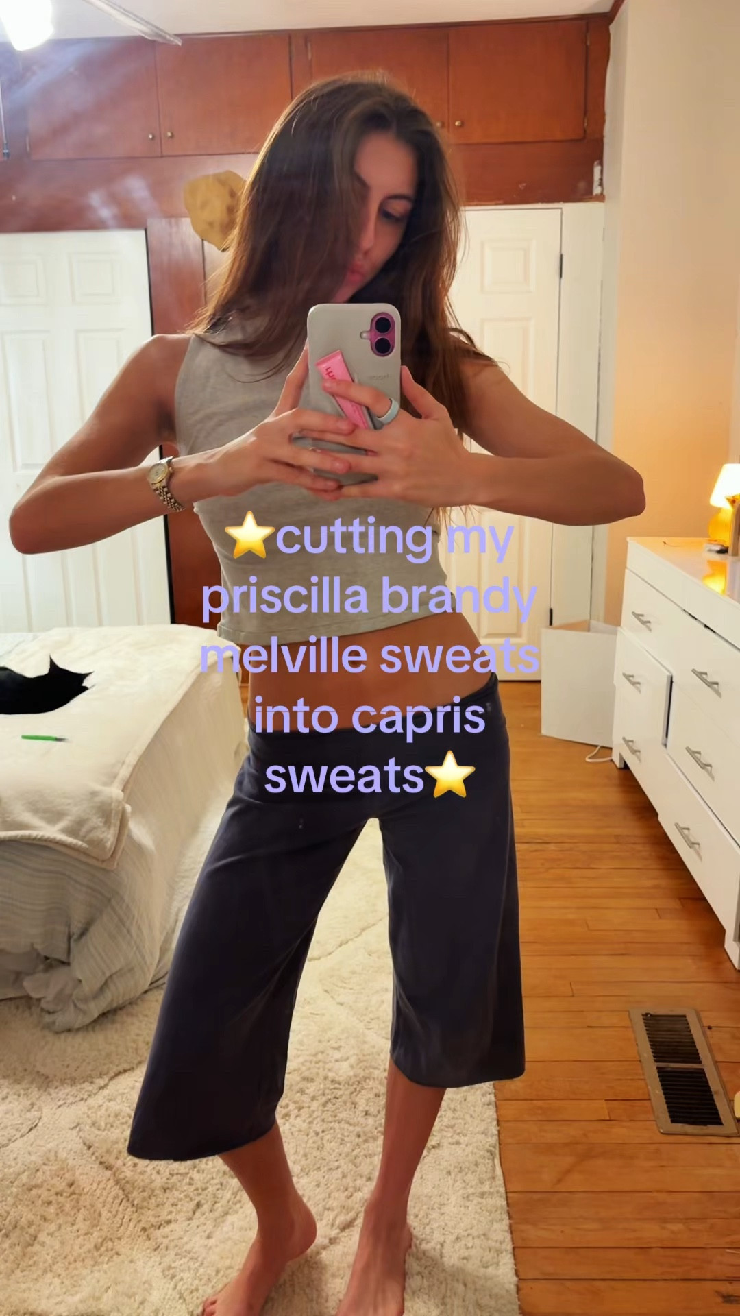 Your sign to cut your pants into capris #capris #priscillapants #diyfashion