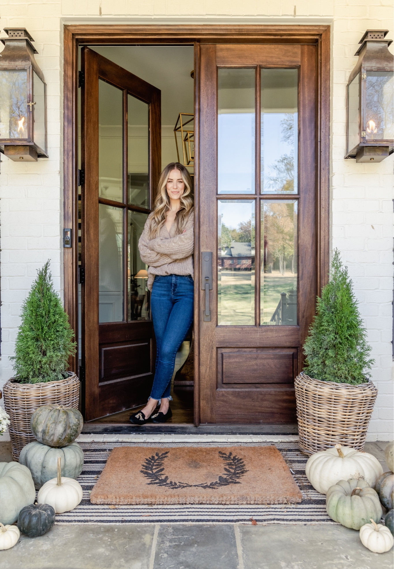 Jenni kayne 20% off the whole site including this cardigan! 
Fall front porch set up 
Cardigan
Planters 

#LTKHalloween #LTKhome #LTKsalealert