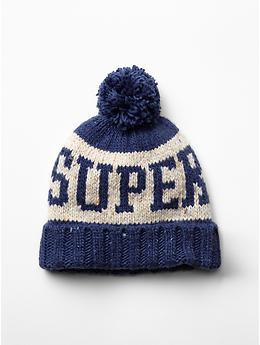 Intarsia statement pom-pom beanie | Gap US