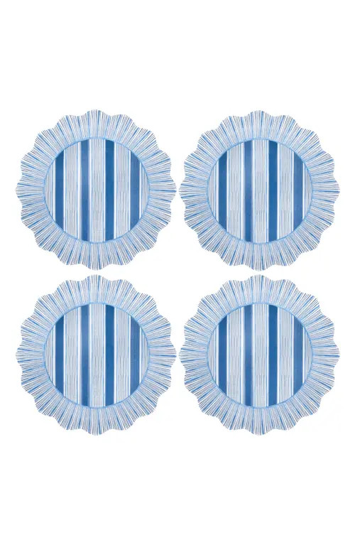 Juliska Cabana Set of 4 Melamine Dinner Plates in Ocean at Nordstrom | Nordstrom