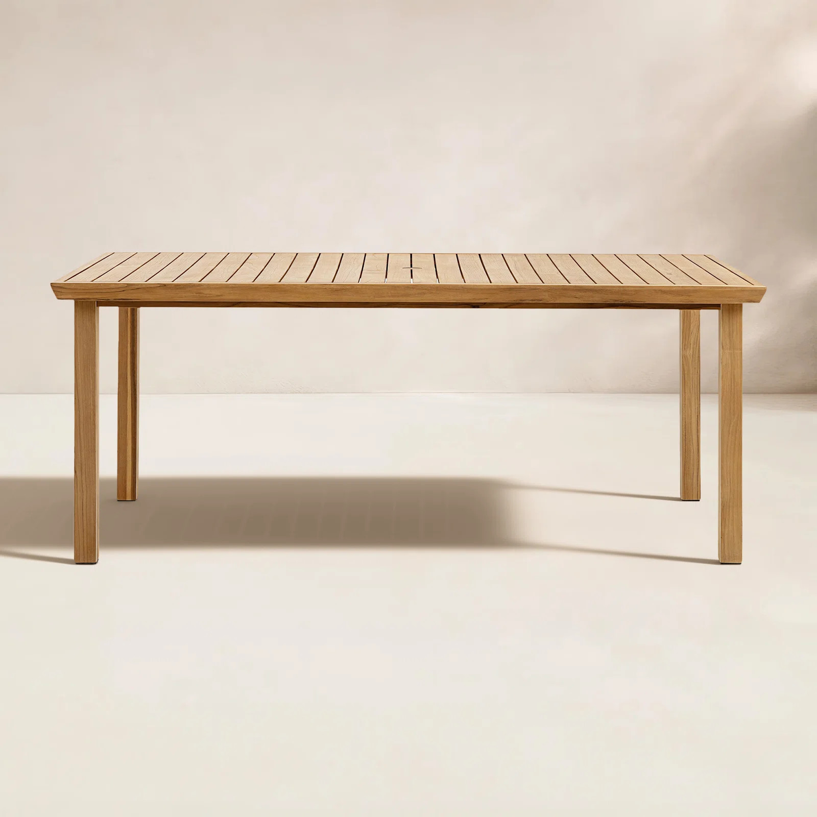 Everlee 74" Teak Outdoor Rectangle Dining Table | Joss & Main