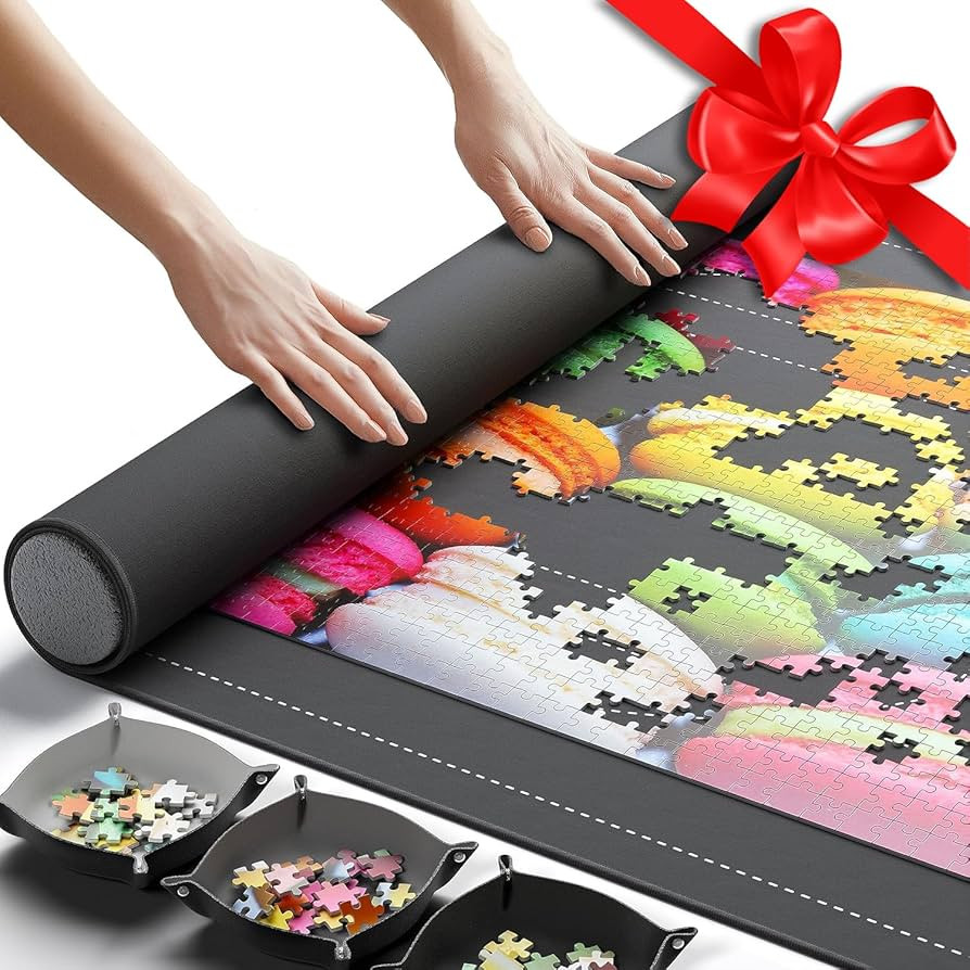 The Original Newverest Jigsaw Puzzle Mat Roll Up, Saver Pad 46” x 26” Portable Keeper Up to 1... | Amazon (US)