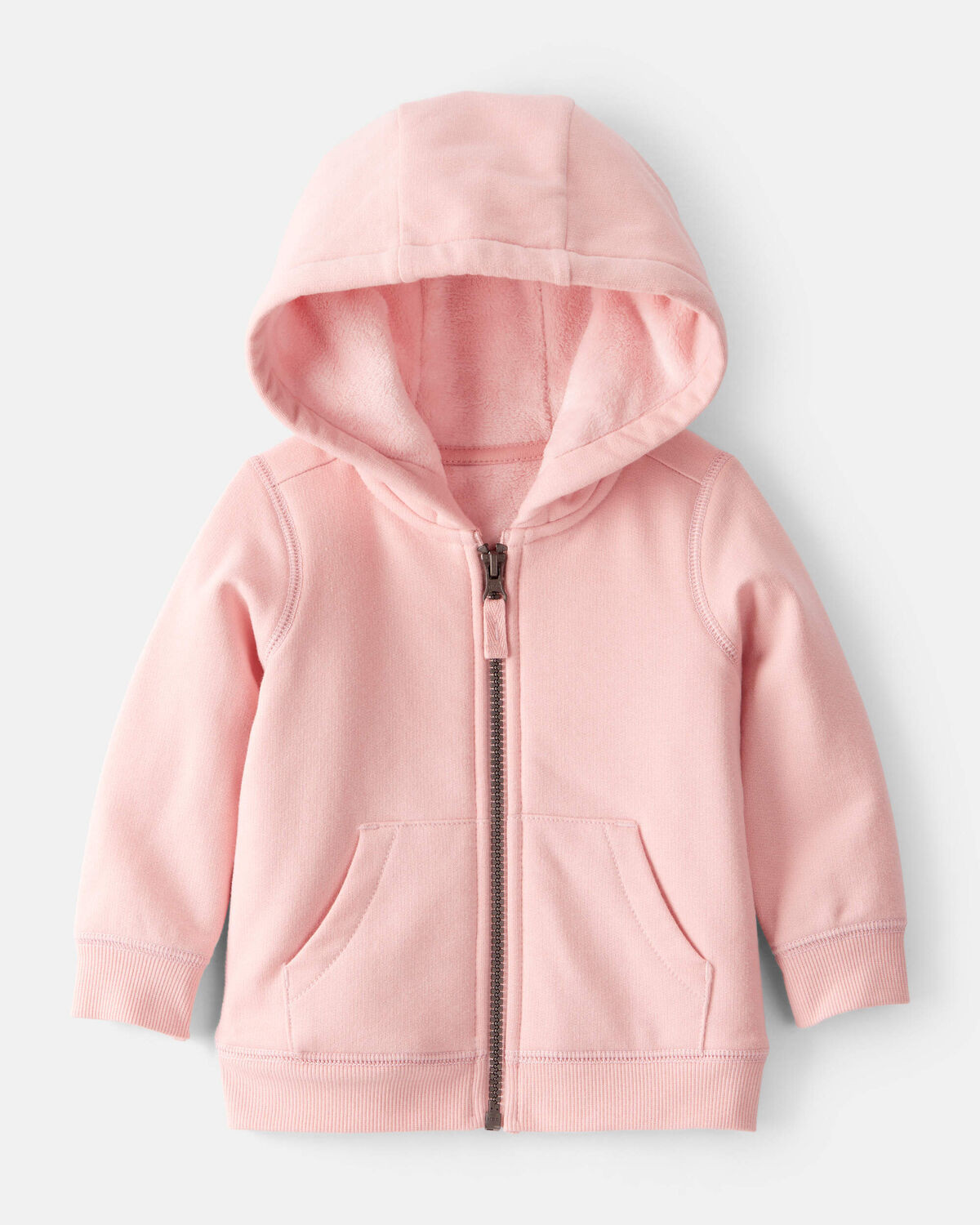 Baby Girl DayDream Fleece Long-Sleeve Hooded Zip-Up Jacket - Pink | Carter's Inc