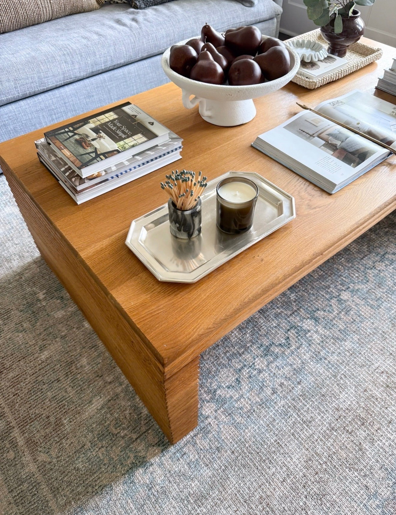 A coffee table is one of my favorite places to layer in personality without overcomplicating a room. Stacked design books, a sculptural bowl, candle, vintage-inspired tray, and oversized decorative fruit give this one that collected-over-time look I always gravitate toward.

coffee table styling, coffee table decor ideas, living room decor, collected home decor, interior styling ideas, decorative objects, coffee table books, sculptural home accents, vintage inspired decor, layered interiors, neutral living room girlonthehudson

#LTKSeasonal #LTKHome