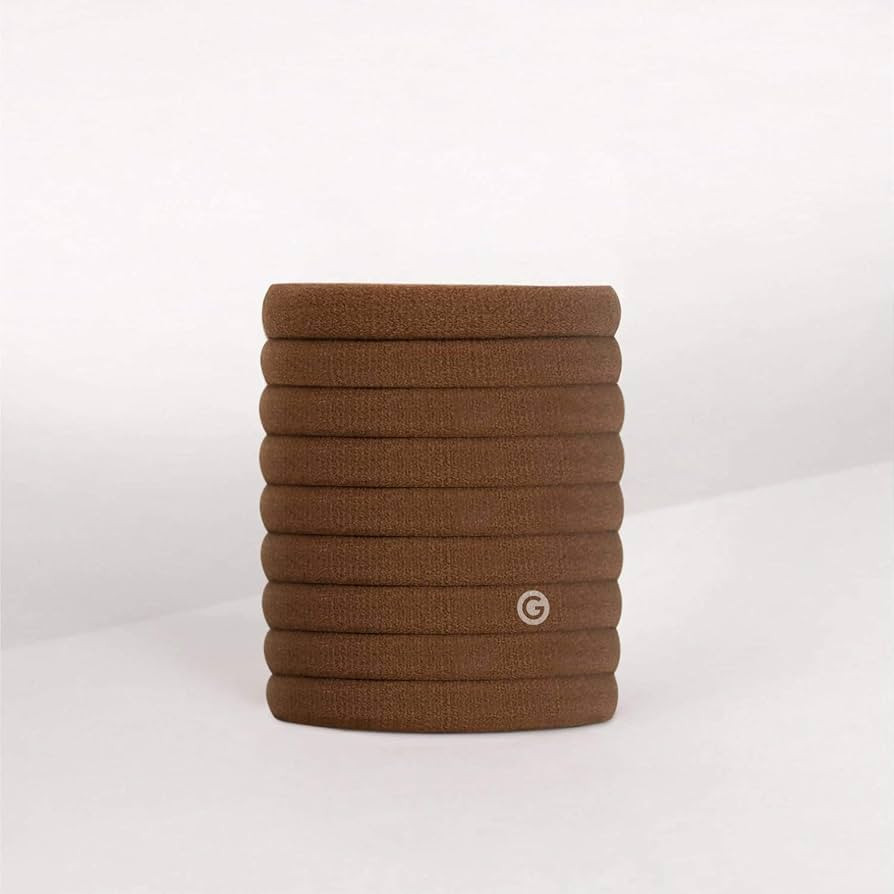 Gimme Beauty - Any Fit No Damage Hair Ties - Chestnut - Seamless Microfiber Hair Elastic - Hair A... | Amazon (US)