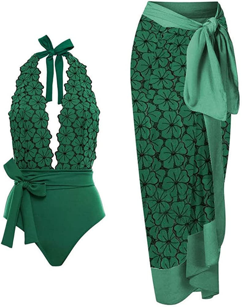 IDOPIP Women's One Piece Swimsuit with Beach Cover up Sarong Amazon Coverup #LTKU #LTKswim | Amazon (US)