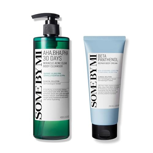SOME BY MI AHA BHA PHA 30 Days Miracle Acne Clear Body Cleanser & Beta-Panthenol Repair Body Cream | Amazon (US)
