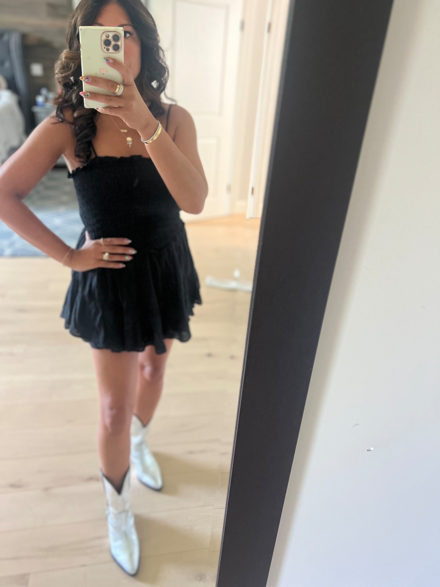 Cutest romper on sale for under 22.00
Free people silver cowboy boots! 

#LTKFindsUnder100 #LTKU #LTKSaleAlert