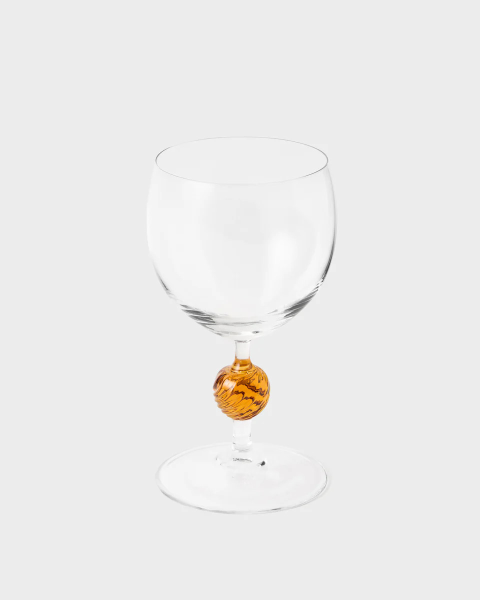 Demetra Water Glass, Ochre | Cabana Magazine