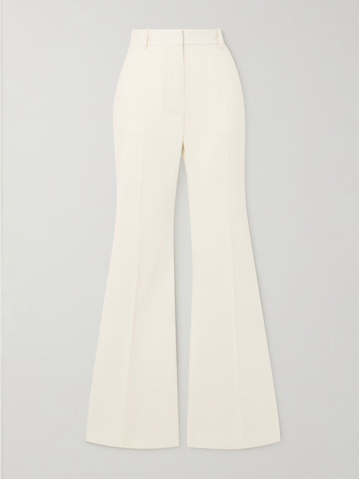 NINA RICCI - Wool-gabardine Flared Pants - Cream | NET-A-PORTER (US)