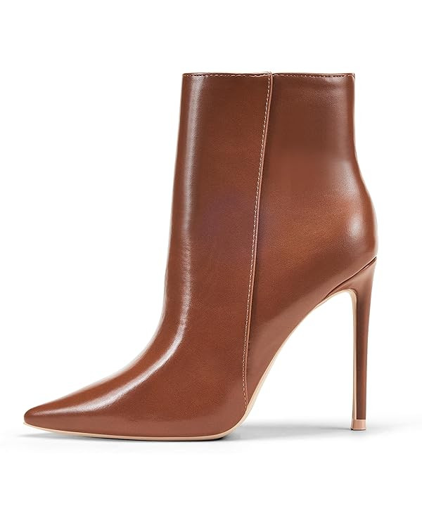 Elisabet Tang Women Heeled Ankle Booties,Sexy Pointed Toe 4 inch Stiletto High Heel Fashion Ankle... | Amazon (US)