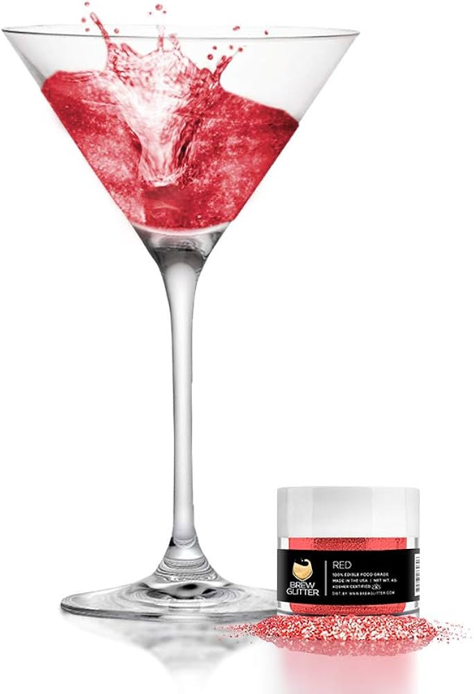 Brew Glitter – Red (4g 1x Shaker Jar) | Genuine Edible Drink Glitter Created for Cocktails, Bee... | Amazon (US)