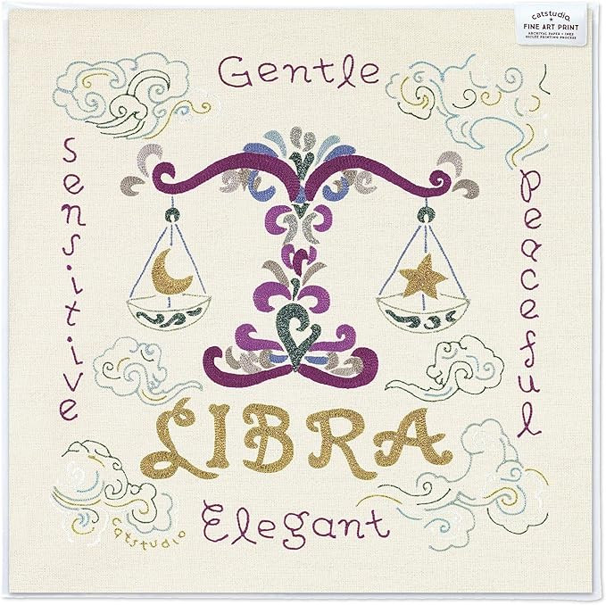 Catstudio Libra Astrology Fine Art Print - 8x8 | Zodiac Inspired Gallery Wall Art | Amazon (US)