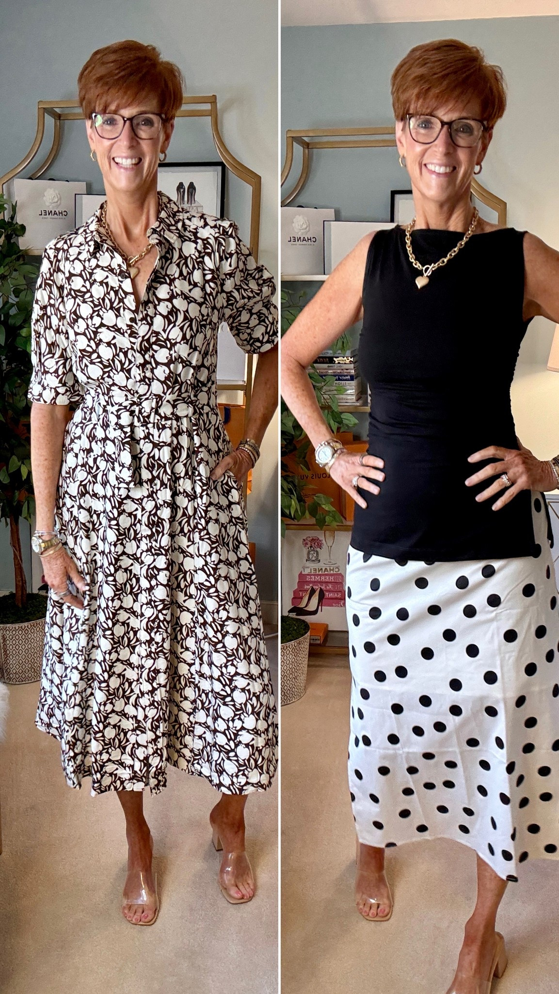 
I am your resource for timeless, everyday elevated fashion for women over 40 (and tall women)
For reference, I am 55 years old; I am 6’1”. I have a 35” inseam. I wear a small or medium in most tops, an 8 or a 10 in most bottoms, an 8 in most dresses, and a size 9 shoe. 

Black top size medium
Polka Dot skirt size 6
Dress size 8 

Loft try on, loft finds, polka dot skirt, black elevated tank, spring outfit, date night outfit, girls night out, classic black and white, floral dress, classic dress, elegant dress, spring dress, closet staples 

Over 50 fashion, tall fashion, workwear, everyday outfits, timeless outfits, Classic Outfits, spring outfit, travel outfit, vacation outfit,  jeans, office outfit

#LTKSeasonal 

#LTKStyleTip #LTKFestival