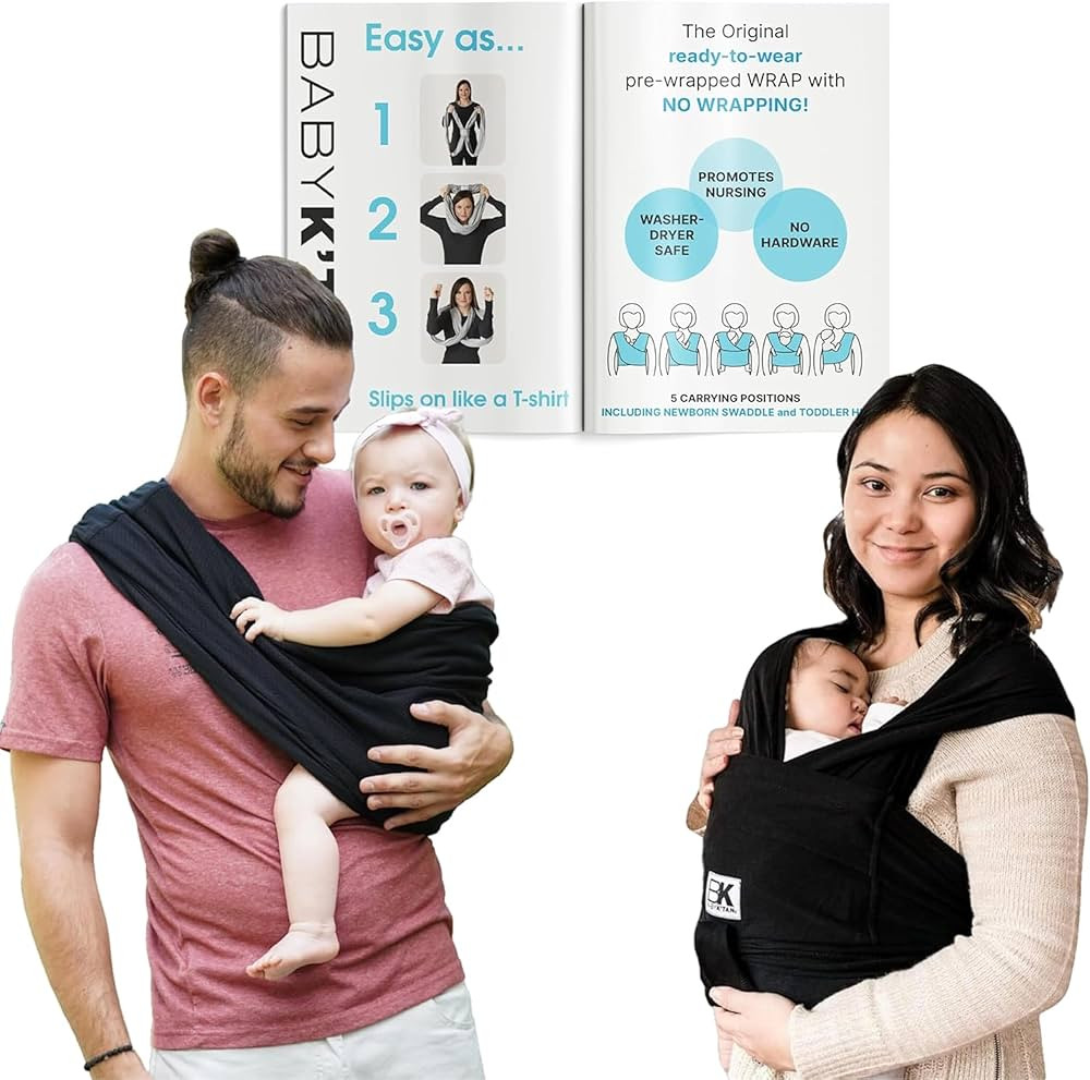 Original Baby K'tan Baby Carrier: #1 Easy Pre-Wrapped, Soft, Slip-On, No Rings, No Buckles | 5 in... | Amazon (US)