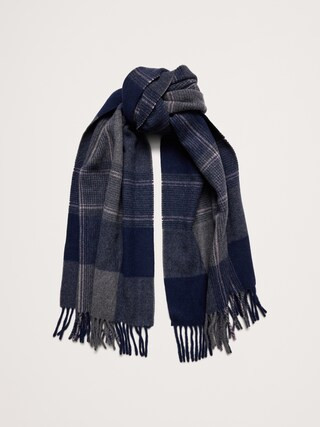 Plaid Wool-Blend Scarf | Banana Republic (CA)