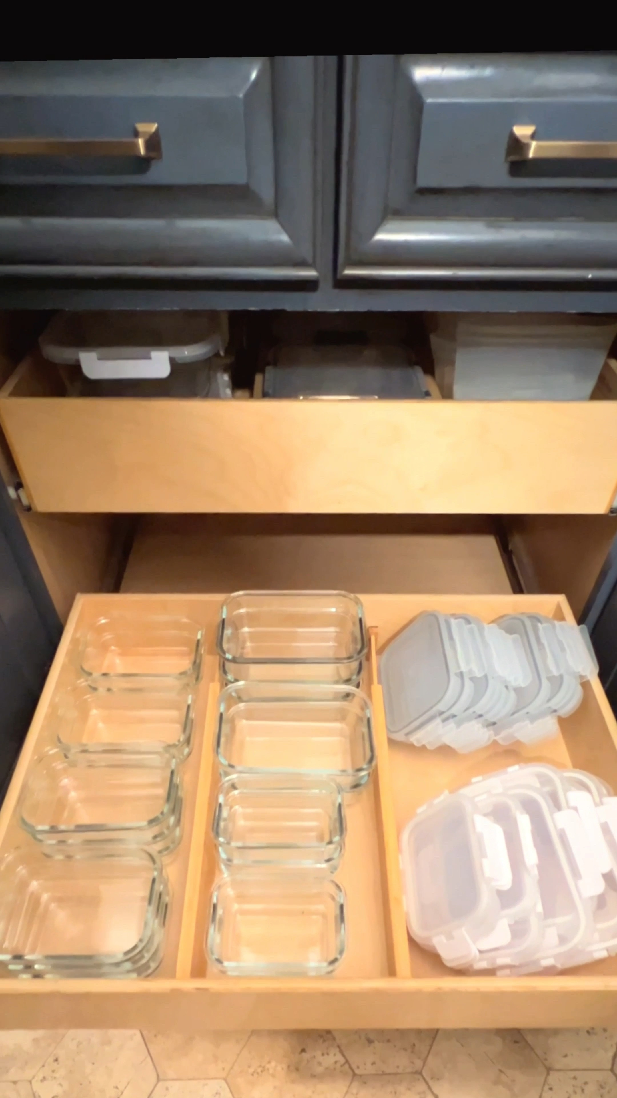 The “tupperware” drawer is heinous. Ditching the non matching containers for glass and sustainable items. 
#kitchenorganization #glasscontainers #tupperwaredrawer


#LTKHome #LTKFamily
