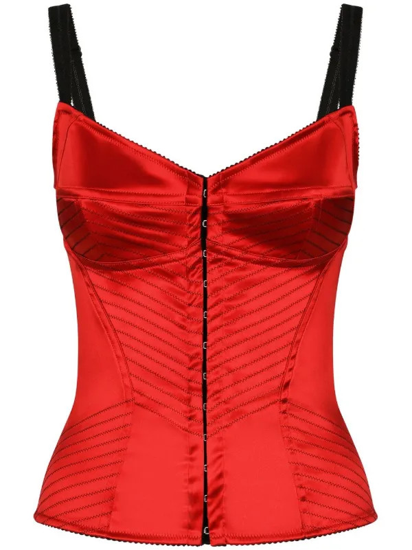 Dolce & Gabbana Topstitched Corset Top - Farfetch | Farfetch Global