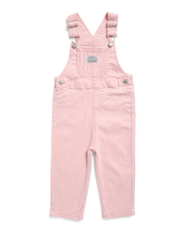 Infant Girls Railroad Stripe Overalls | Marshalls