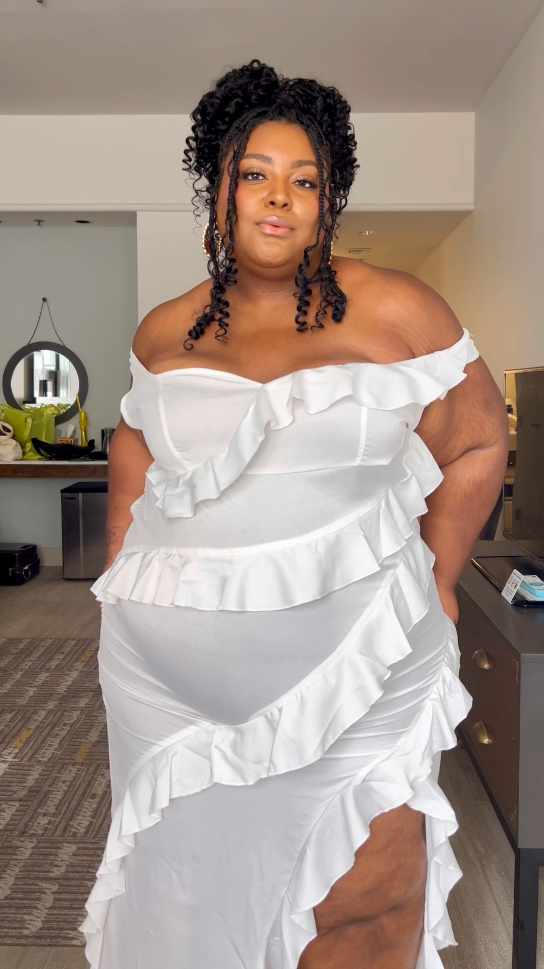 Summertime calls for all white parties, and this white dress with gorgeous ruffle detail made me feel like the belle of the ball!

Plussize and midsize babes tap in to get this look and other stunning white outfits.

I’m wearing a size 26 in this dress and am typically a 3x/ 4x#LTKStyleTip

#LTKPlusSize #LTKMidsize